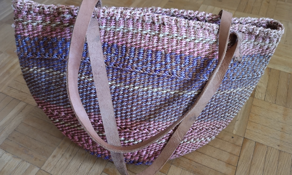 Jute Kenyan tote woven bag